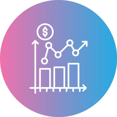 İş grafiği simgesinin vektör illüstrasyonu