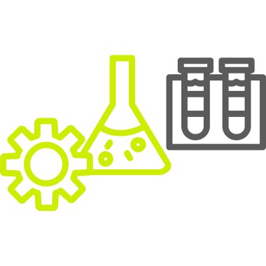 Bilim ve teknoloji çizgi vektörü simgeleri.