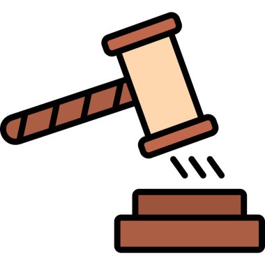 Açık arttırma tokmak renk ikonu. Yargıç Tokmak, açık arttırma tokmağıyla