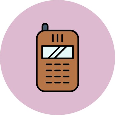 Bir radyo simgesinin vektör illüstrasyonu