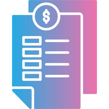 iş raporu ikon vektör illüstrasyonu