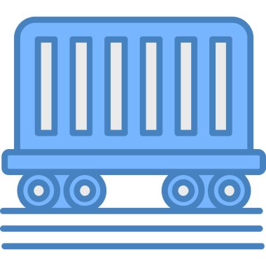 Vagon. Web simgesi basit illüstrasyon