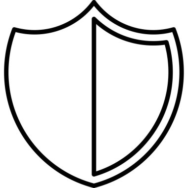 Kalkan. Web simgesi basit illüstrasyon