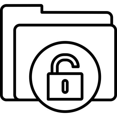 asma kilit güvenlik simgesi, vektör çizimi