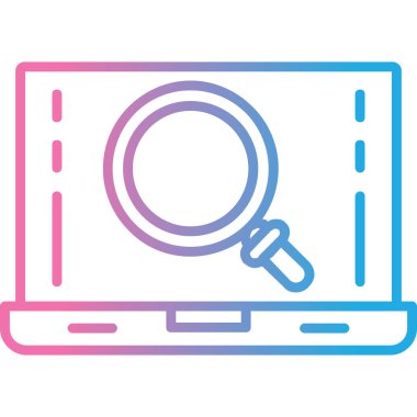 Büyüteç simge vektör illüstrasyon tasarımlı bilgisayar