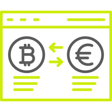 Avro ve dolar takas simgesi vektör illüstrasyonu