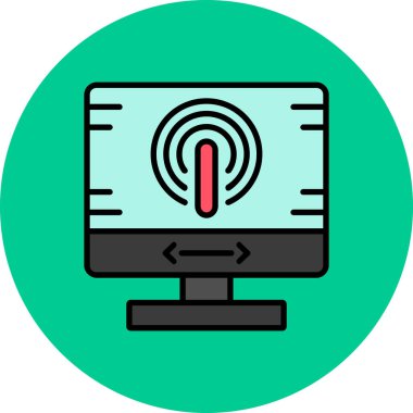 Monitör. Web simgesi basit tasarım