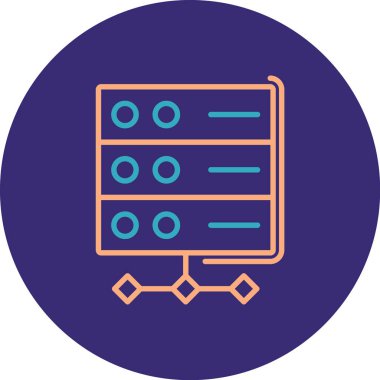 Sunucu. Web simgesi basit illüstrasyon