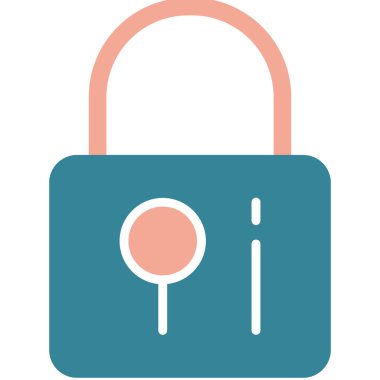 kilit simgesi, vektör illüstrasyonu