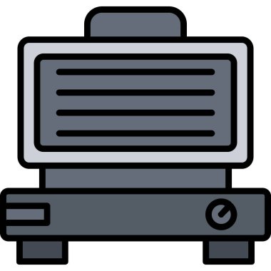 pişirme sobası simgesi, vektör illüstrasyon tasarımı