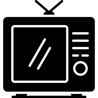 Televizyon. Web simgesi basit tasarım