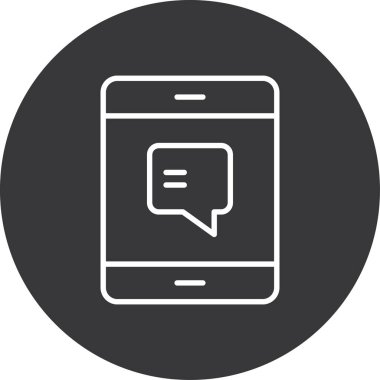 Mesaj var. Web simgesi basit illüstrasyon