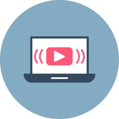 video. Web simgesi basit illüstrasyon