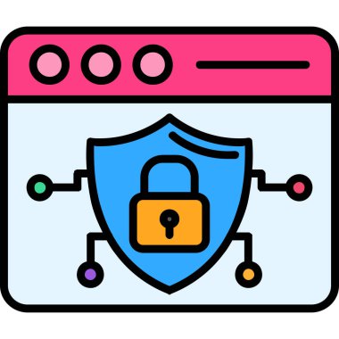 kilit simgesi, vektör illüstrasyonu