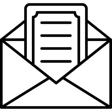 zarf e- posta simgesi ana hat biçiminde