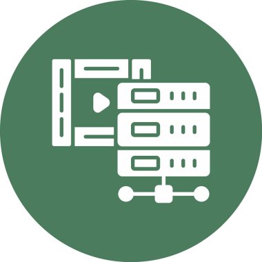 Sunucu. Web simgesi basit illüstrasyon