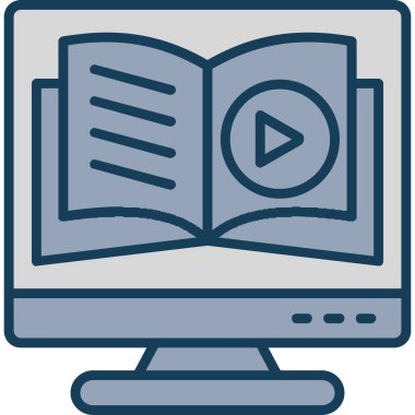 video. Web simgesi basit illüstrasyon