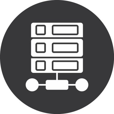 Sunucu vektör simgesi modern basit vektör illüstrasyonu