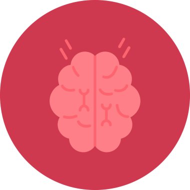 Beyin. Web simgesi basit illüstrasyon