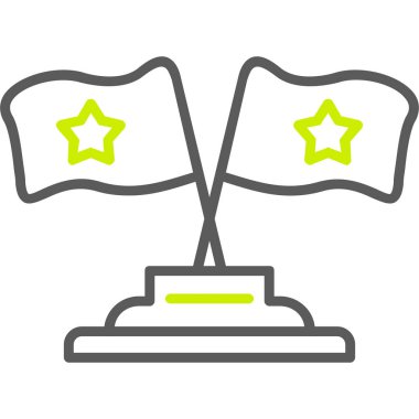 ödül kupa simgesi, vektör illüstrasyonu