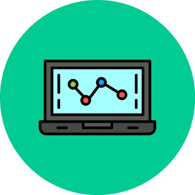 Analitik grafik. vektör illüstrasyonu