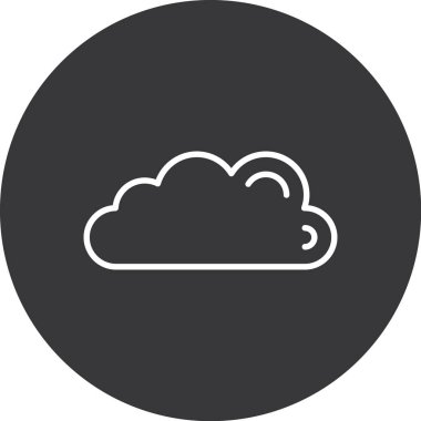 Bulut. Web simgesi basit tasarım