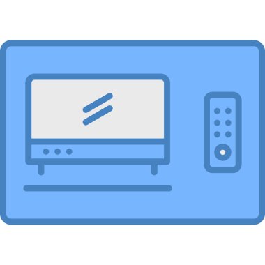 TV düz vektör simgesi