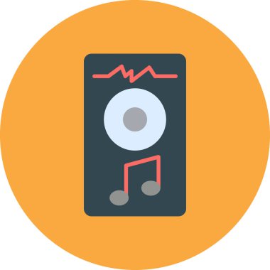 Müzik simgesi vektör illüstrasyonu