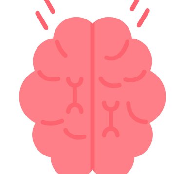 vektör beyin simgesi, beyin