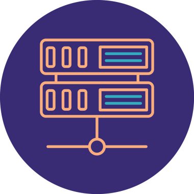 Sunucu simgesinin vektör illüstrasyonu