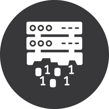 Sunucu. Web simgesi basit illüstrasyon