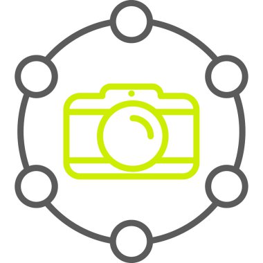 Kamera. Web simgesi basit illüstrasyon