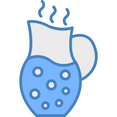 Kahve. Web simgesi basit illüstrasyon