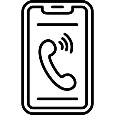 Telefon simgesi vektör illüstrasyonu