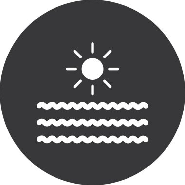 Güneş. Web simgesi basit tasarım