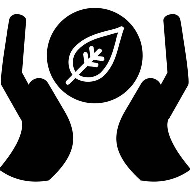 Yaprak simgesinin vektör illüstrasyonu