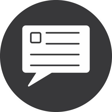 Sohbet kabarcığı vektör illüstrasyonu