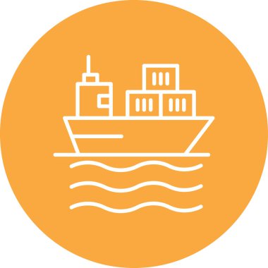 Bir gemi simgesinin vektör çizimi