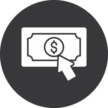 Dolar. Web simgesi basit illüstrasyon