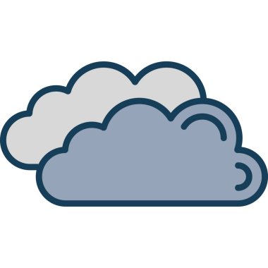 Bulutlu vektör simgesi, modern biçim