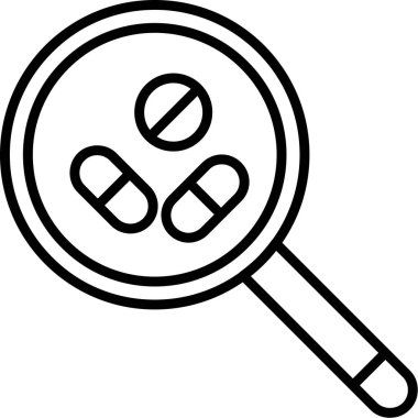 arama cam büyüteç simgesi ana hat biçiminde