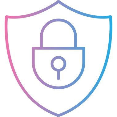 Asma kilit. Web simgesi basit illüstrasyon