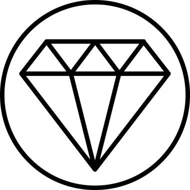 Elmas. Web simgesi basit tasarım
