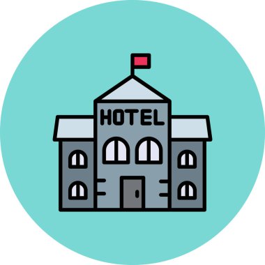 otel binası vektör simgesi