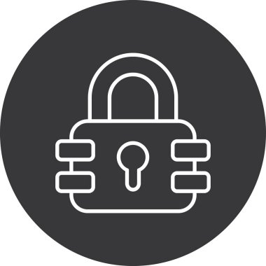 kilit vektör simgesi modern basit illüstrasyon