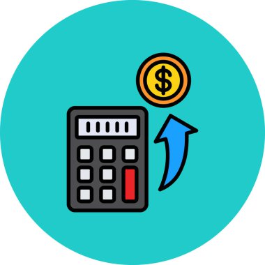 hesap makinesi simgesi vektör illüstrasyonu