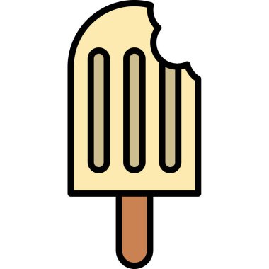 Dondurma. Web simgesi vektör illüstrasyonu