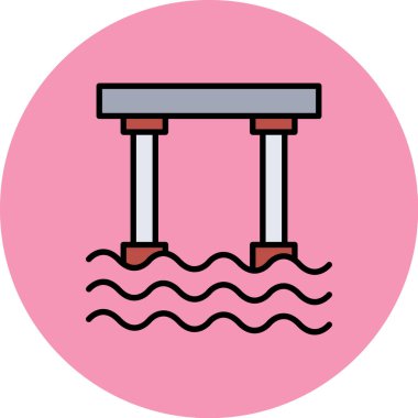 Havuz. Web simgesi basit illüstrasyon