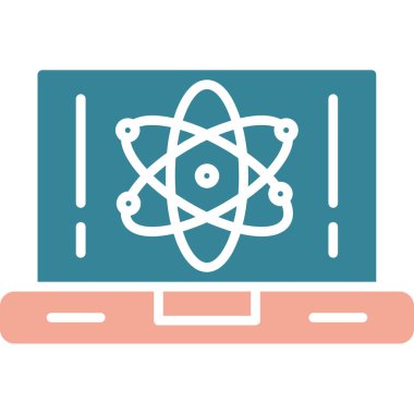 atom. Web simgesi basit illüstrasyon
