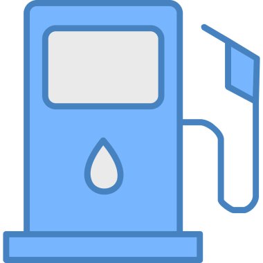 Yakıt istasyonu. Basit resimleme